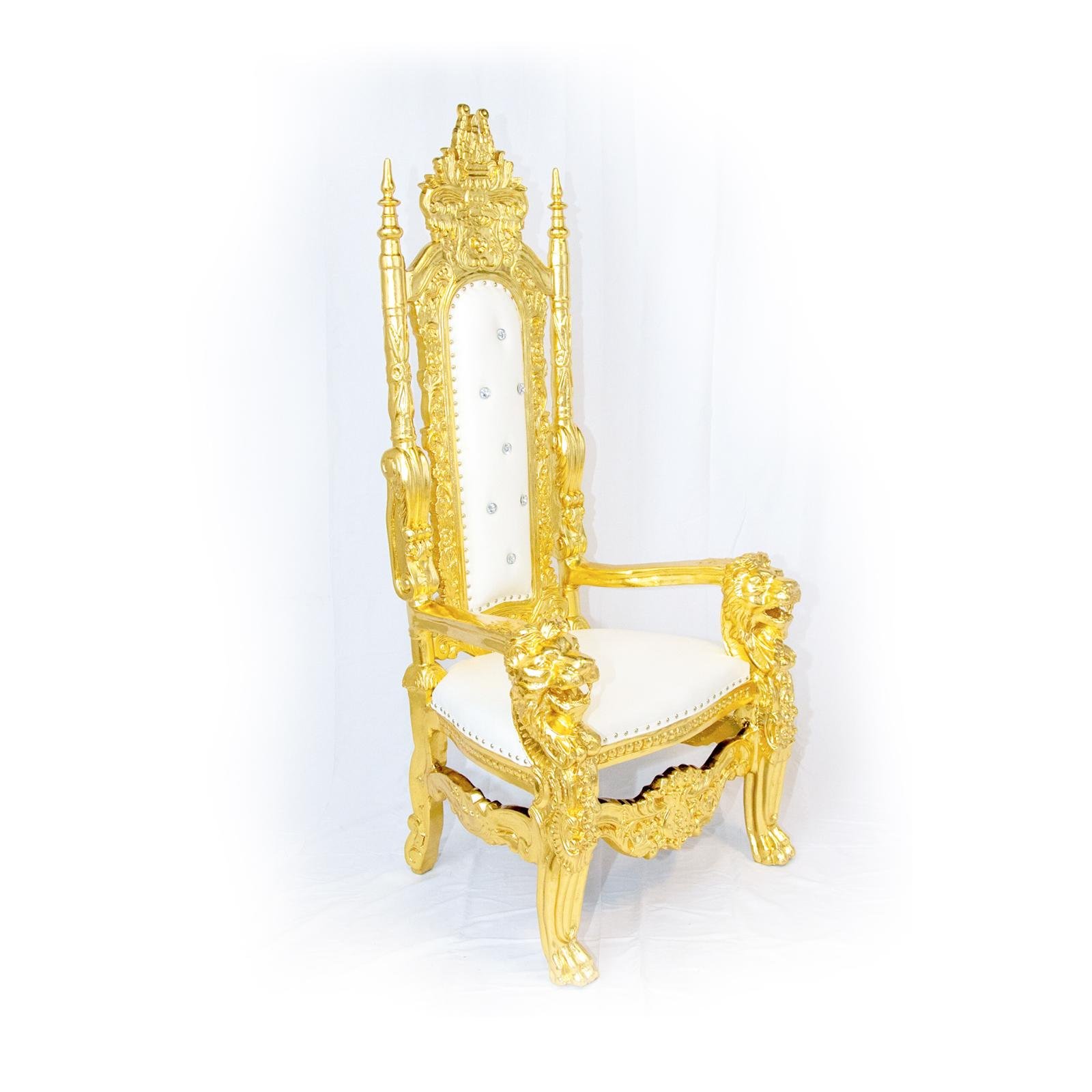 White Adult Throne Chair